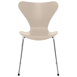 Fritz Hansen Sitzgelegenheiten-Serie 7 3107 Stuhl, Chrom - Hellbeige