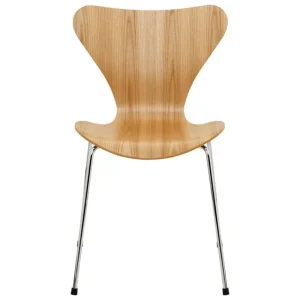 Fredericia Sitzgelegenheiten-Fritz Hansen Serie 7 3107 Stuhl, Chrom - Ulmenfurnier