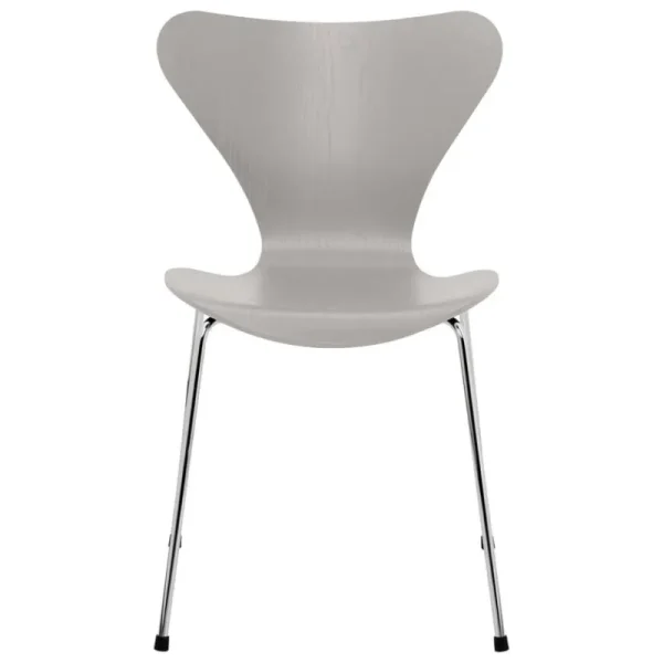 &Tradition Sitzgelegenheiten-Fritz Hansen Serie 7 3107 Stuhl, Chrom - Nine Grau