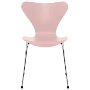 &Tradition Sitzgelegenheiten-Fritz Hansen Serie 7 3107 Stuhl, Chrom - Hellrosa