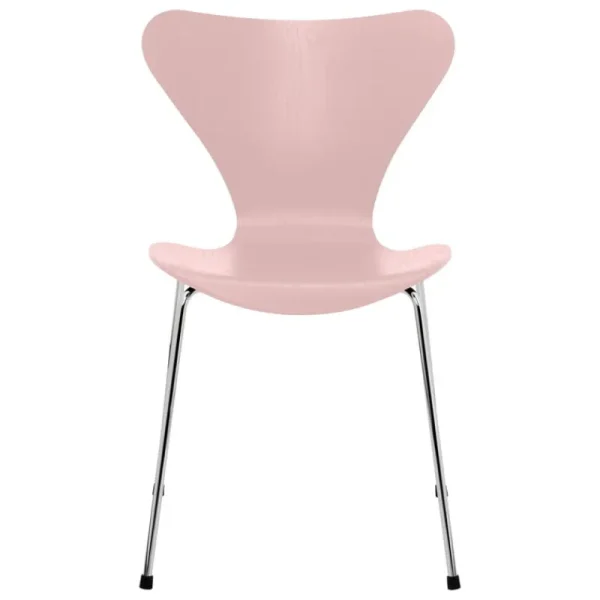 &Tradition Sitzgelegenheiten-Fritz Hansen Serie 7 3107 Stuhl, Chrom - Hellrosa