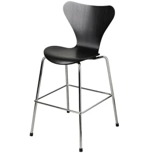 Kinder Fritz Hansen Möbel Für Das Kinderzimmer^Serie 7 Junior Stuhl, schwarz – Chrom