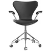 Fritz Hansen Bürostühle | Sitzgelegenheiten^Series 7 3217 Sessel, verchromt - schwarzes Essential Leder