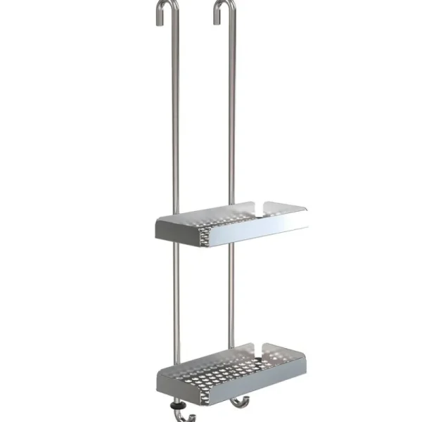 Frost Badezimmeraccessoires^Duschablage 6 Nova2, gebürsteter Stahl
