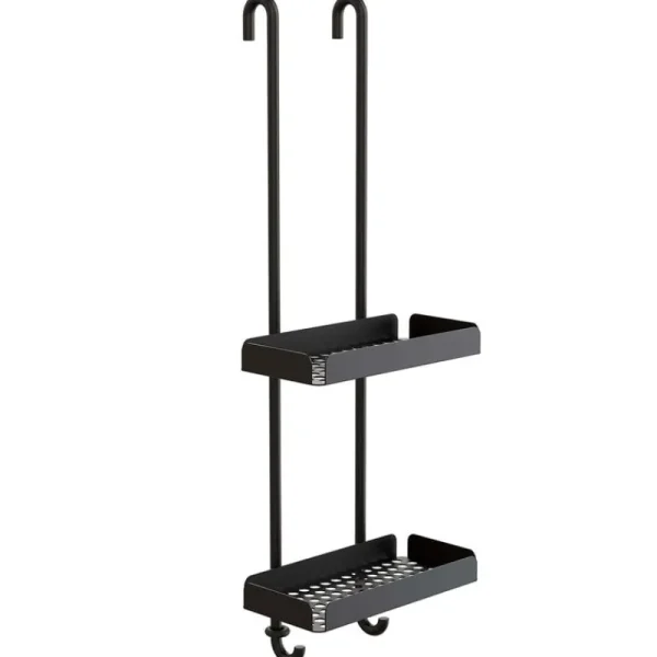 Frost Badezimmeraccessoires^Duschablage Nova2 6, schwarz
