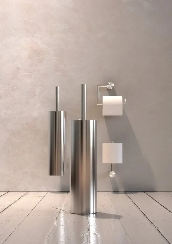 Frost Badezimmeraccessoires^Nova2 Toilettenbürste 2, Wandmontage, gebürsteter Stahl