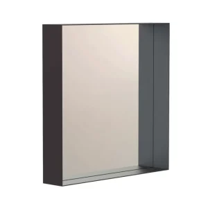 Frost Badezimmerspiegel | Spiegel^Spiegel Unu 4132, 40 x 40 cm, schwarz