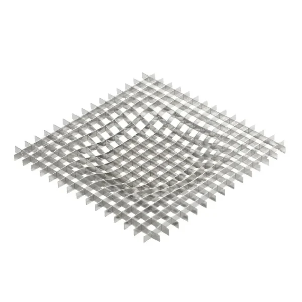 Fundamental Berlin Dekorationsgegenstände^Gravity Tablett, 20 x 20 cm, Edelstahl