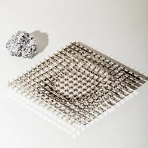 Fundamental Berlin Dekorationsgegenstände^Gravity Tablett, 20 x 20 cm, Edelstahl