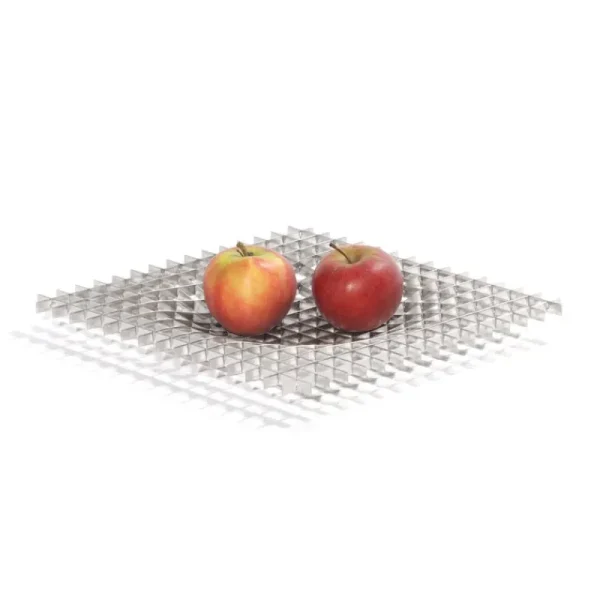 Fundamental Berlin Dekorationsgegenstände^Gravity Tablett, 20 x 20 cm, Edelstahl