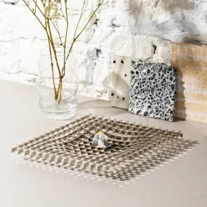 Fundamental Berlin Dekorationsgegenstände^Gravity Tablett, 20 x 20 cm, Edelstahl