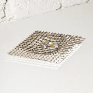 Fundamental Berlin Dekorationsgegenstände^Gravity Tablett, 20 x 20 cm, Edelstahl