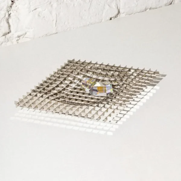 Fundamental Berlin Dekorationsgegenstände^Gravity Tablett, 20 x 20 cm, Edelstahl