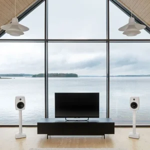 Genelec Unterhaltungselektronik^6040R Smart Active Lautsprecher, Weiß - schwarzes Gitter