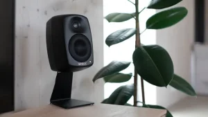Genelec Unterhaltungselektronik^Tischständer für G Two Lautsprecher, L-Form, weiß