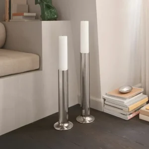 &Tradition Kerzen Und Kerzenhalter-Georg Jensen Bernadotte Bodenkerzenständer, 40 cm, Edelstahl