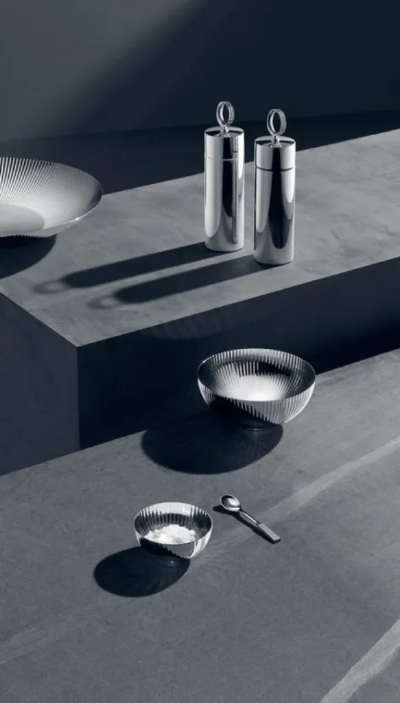 Georg Jensen Geschirr | Küchenutensilien^Bernadotte Salzgefäß + Löffel