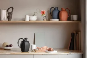 Georg Jensen Karaffen Und Krüge^Bernadotte Thermoskanne, 1 L, Abendblau