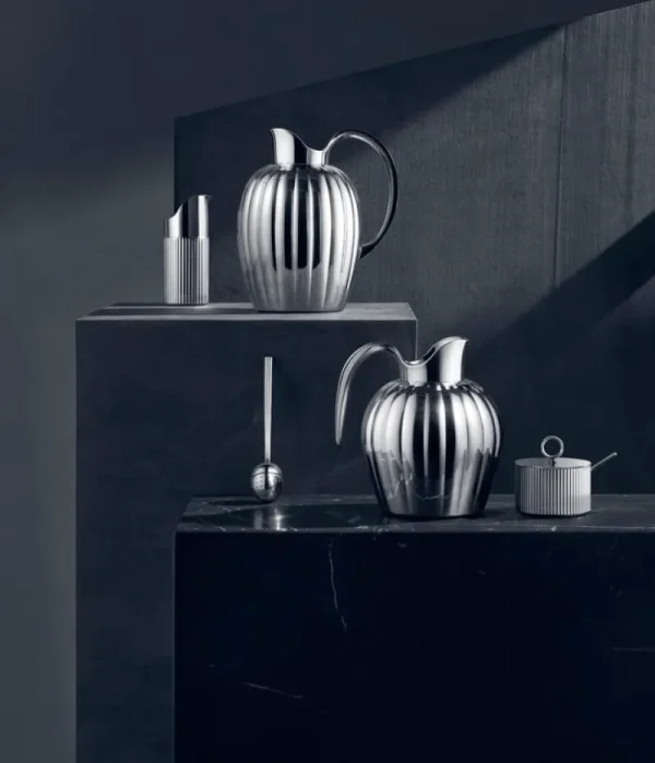 Georg Jensen Geschirr^Bernadotte Zuckerdose inkl. Löffel