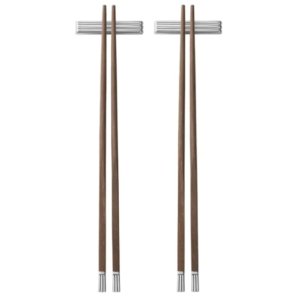 Georg Jensen Besteck^Bernadotte-Essstäbchen mit Ablage, 2 Stück