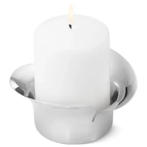 Georg Jensen Kerzen Und Kerzenhalter-Bloom Säulenkerzenhalter, Edelstahl