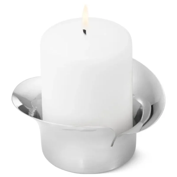 Georg Jensen Kerzen Und Kerzenhalter-Bloom Säulenkerzenhalter, Edelstahl