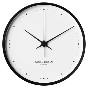 Georg Jensen Uhren-Henning Koppel Wanduhr, 30 cm, schwarz - weiß