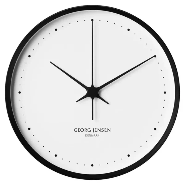 Georg Jensen Uhren-Henning Koppel Wanduhr, 30 cm, schwarz - weiß