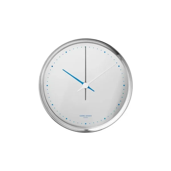 HAY Uhren-Georg Jensen Henning Koppel Wanduhr, 22 cm, polierter Edelstahl