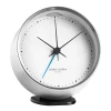 Arne Jacobsen Uhren-Georg Jensen Henning Koppel Wecker, Edelstahl