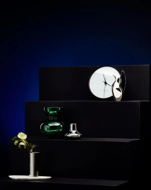 Georg Jensen Uhren-Henning Koppel Wanduhr, 30 cm, schwarz - weiß