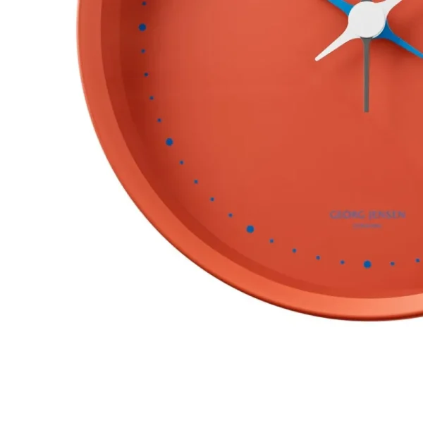 Georg Jensen Uhren-Henning Koppel Wanduhr, 22 cm, rot