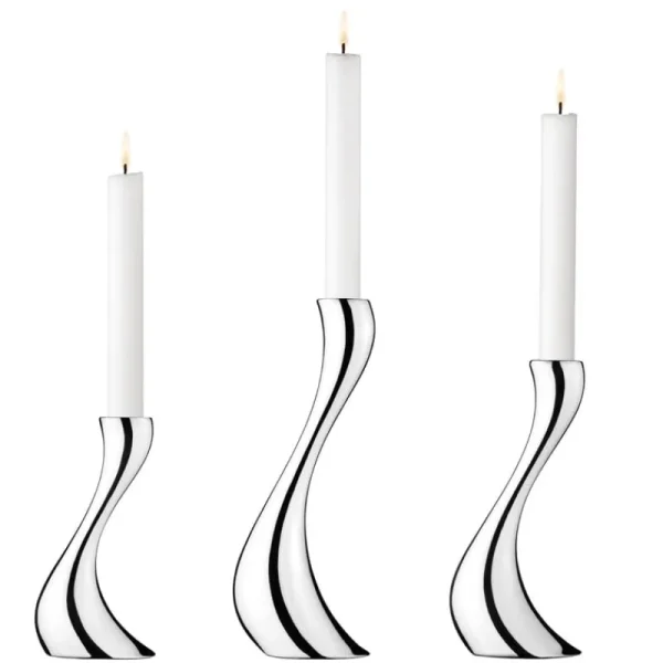 STOFF Copenhagen Kerzen Und Kerzenhalter-Georg Jensen Kerzenständer Cobra, 3 Stück
