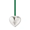 Georg Jensen Weihnachtsdekoration^Ornament 2023, Sammlerstück, Herz, palladiertes Messing