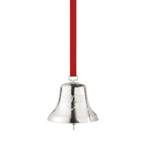 Georg Jensen Weihnachtsdekoration^Ornament 2023, Sammlerstück, Glocke, palladiertes Messing