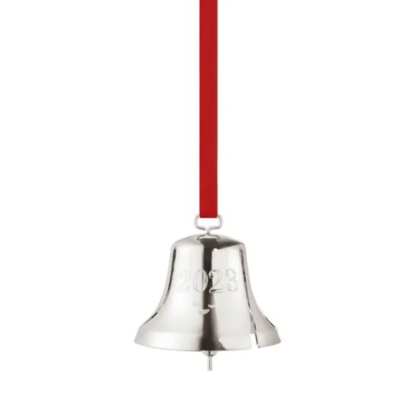 Georg Jensen Weihnachtsdekoration^Ornament 2023, Sammlerstück, Glocke, palladiertes Messing