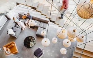 Normann Copenhagen Deckenleuchten-Graypants Moon10 Pendelleuchte, Blond