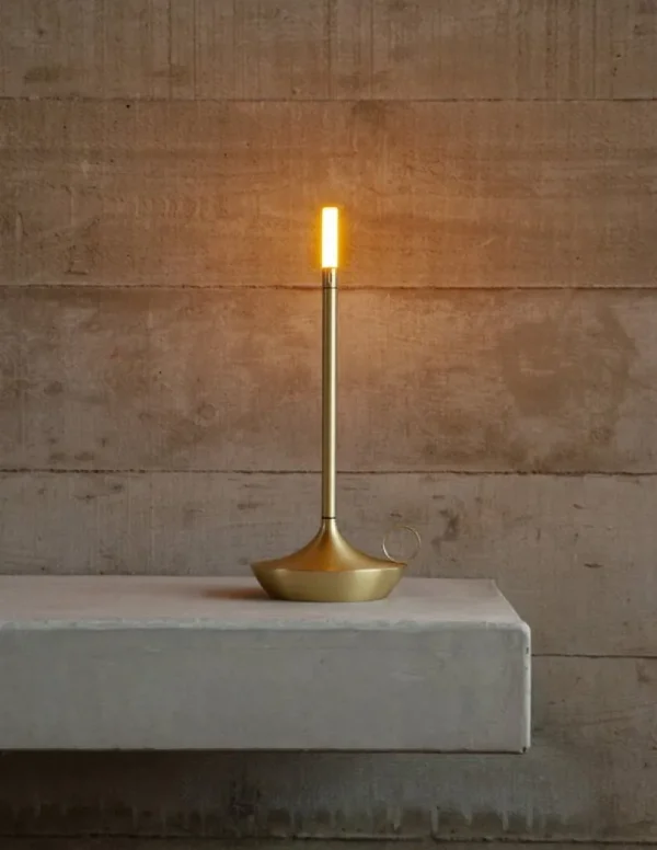 Graypants Tischlampen | Tragbare Lampen-Wick aufladbare Tischleuchte, Messing