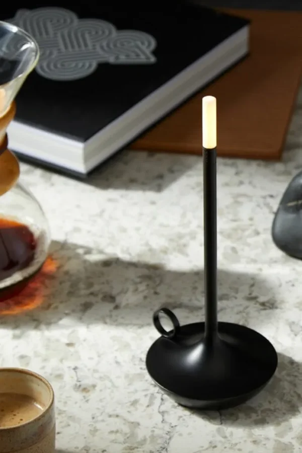 DCWu00e9ditions Tischlampen | Tragbare Lampen-Graypants Wick aufladbare Tischleuchte, Schwarz