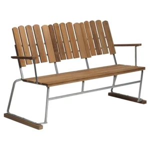 Grythyttan Stu00e5lmu00f6bler Terrassenmöbel^Grythyttan Stålmöbler Sofa 6, feuerverzinkter Stahl - Teakholz