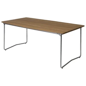 Grythyttan Stu00e5lmu00f6bler Terrassenmöbel^Grythyttan Stålmöbler Tisch B31, 170 x 92 cm, feuerverzinkter Stahl - Eiche geölt