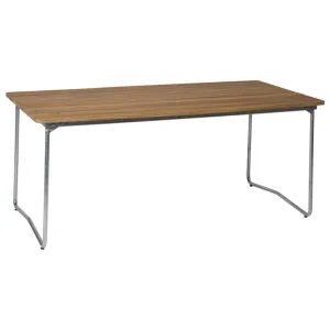Grythyttan Stu00e5lmu00f6bler Terrassenmöbel^Grythyttan Stålmöbler Tisch B31, 170 x 92 cm, feuerverzinkter Stahl - Teakholz