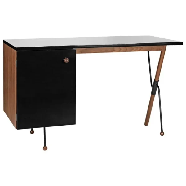 GUBI Schreibtische Und Raumtrenner | Tische^62 Desk, Walnuss – schwarz