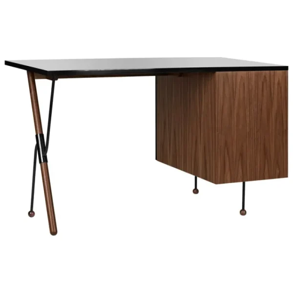 GUBI Schreibtische Und Raumtrenner | Tische^62 Desk, Walnuss – schwarz