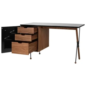 GUBI Schreibtische Und Raumtrenner | Tische^62 Desk, Walnuss – schwarz