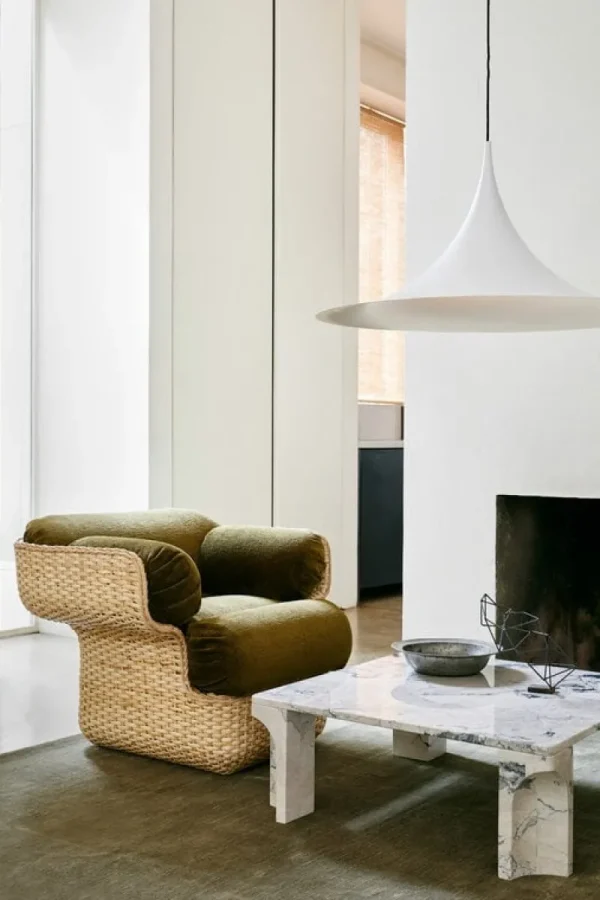GUBI Sitzgelegenheiten-Basket Loungesessel, Rattan - Mumble 40