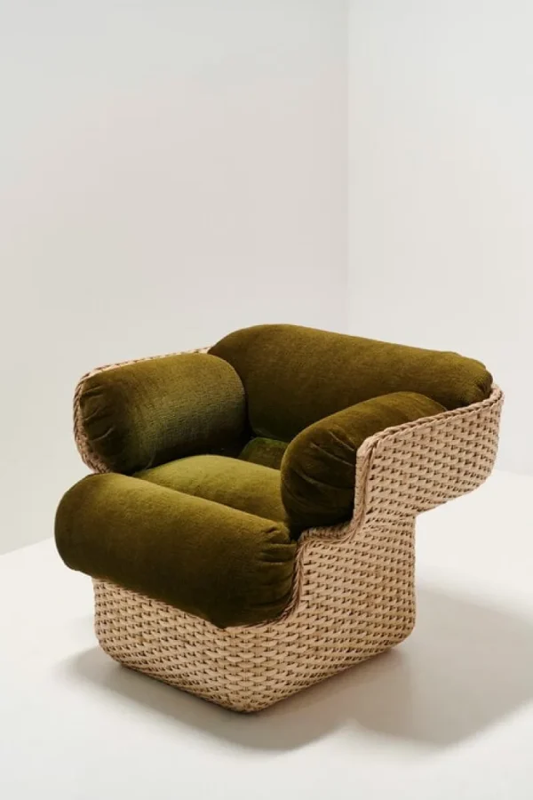 GUBI Sitzgelegenheiten-Basket Loungesessel, Rattan - Mumble 40