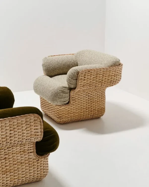 GUBI Sitzgelegenheiten-Basket Loungesessel, Rattan - Mumble 40