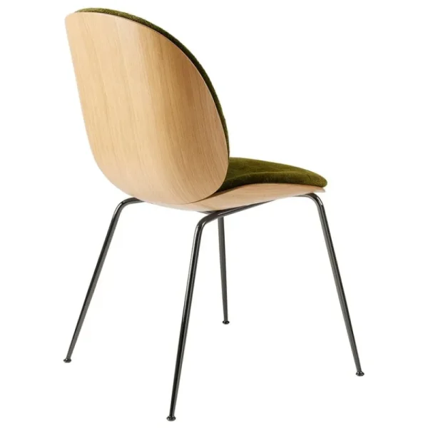 GUBI Sitzgelegenheiten-Beetle Stuhl, schwarzes Chrom - Eiche - Mumble 40