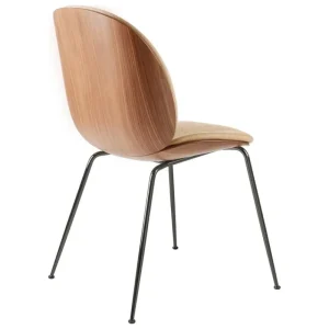 Normann Copenhagen Sitzgelegenheiten-GUBI Beetle Stuhl, schwarzes Chrom - Walnuss - Flair Sp. FR 134